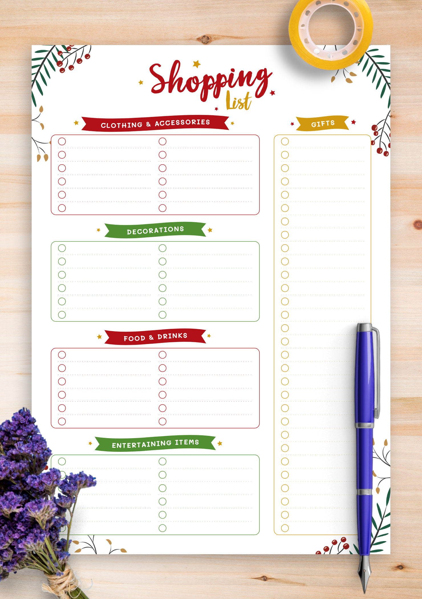 Christmas Style Shopping List