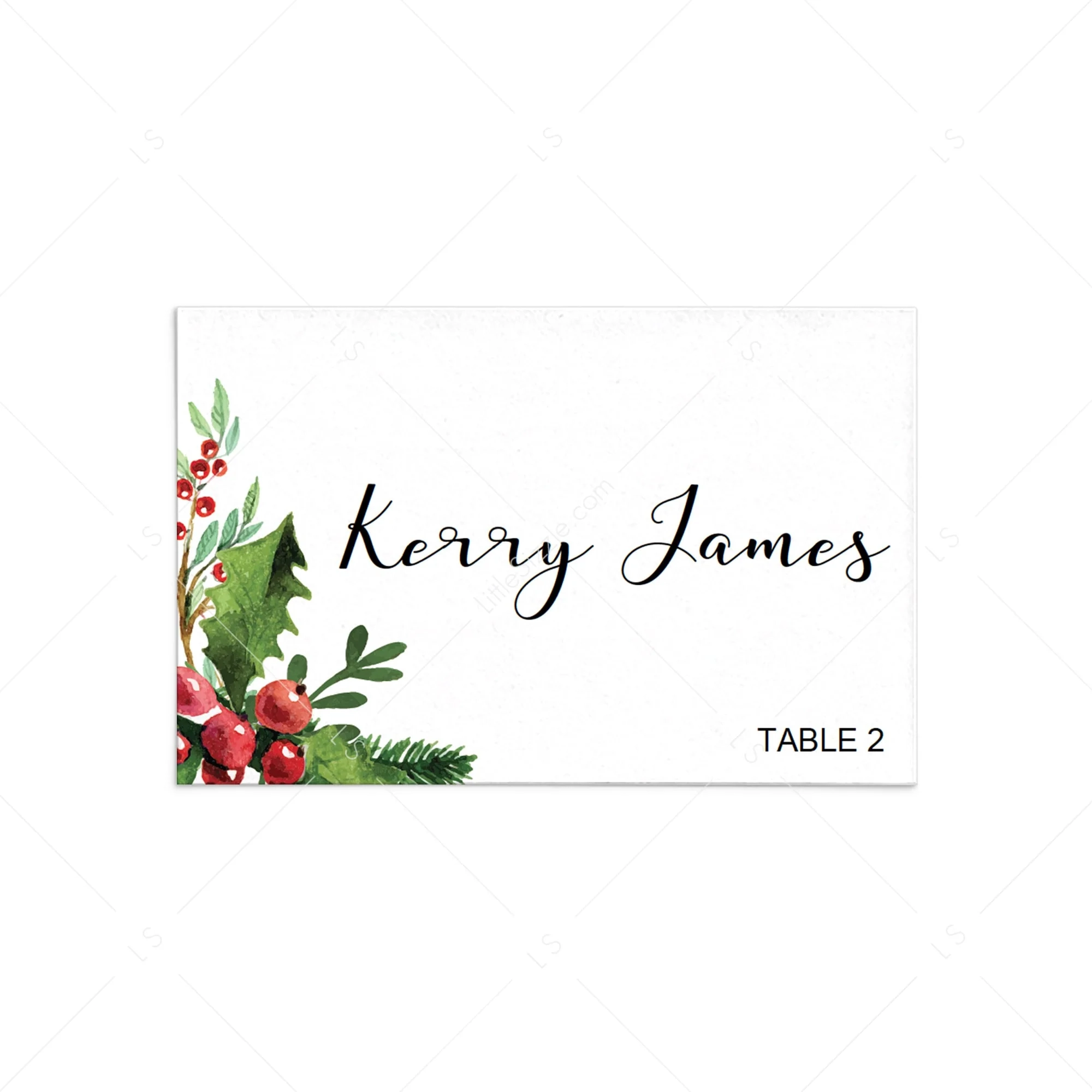 Christmas Table Decor Printable Place Card Template Christmas Table Decor Printable Place Card Template