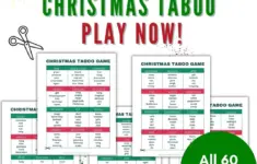 Christmas Taboo Cards