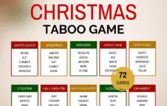 Christmas Taboo Game Christmas Forbidden