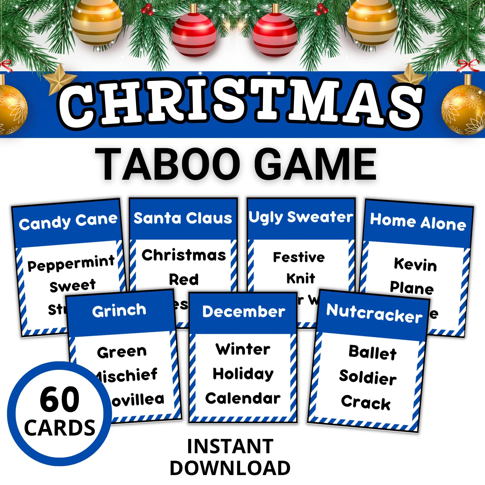 Christmas Taboo Game Printable Holiday