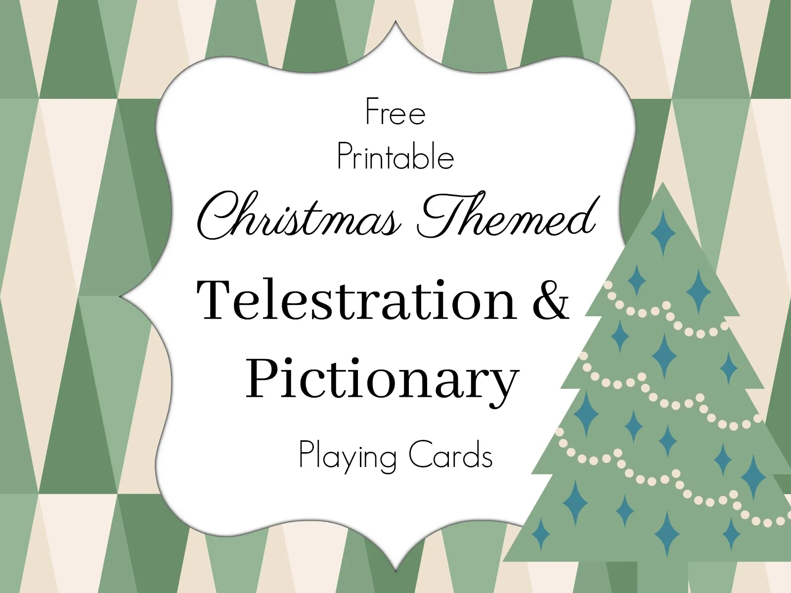 Christmas Telestrations And Pictionary Game Cards
