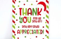 Christmas Thank You For All You Do Sign Printable Pdf