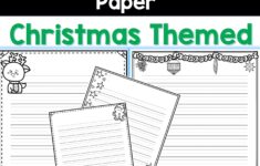 Christmas Themed Writing Paper With Lines