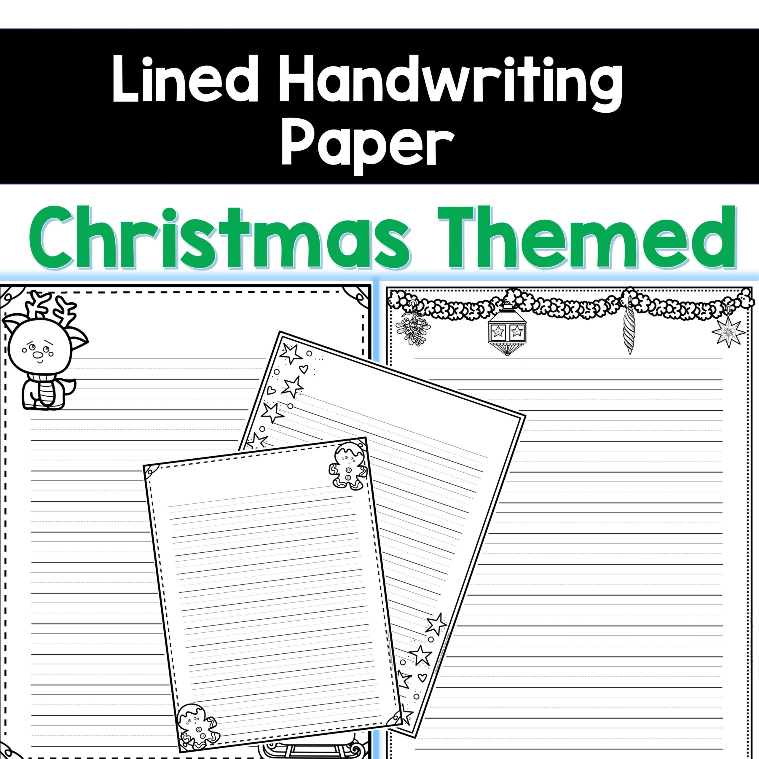 printable lined christmas writing paper