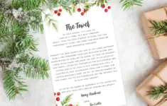 Christmas Towel Poem Merry Christmas Tag