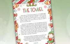 Christmas Towel Story Printable