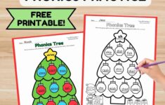 Christmas Tree Phonics Worksheet