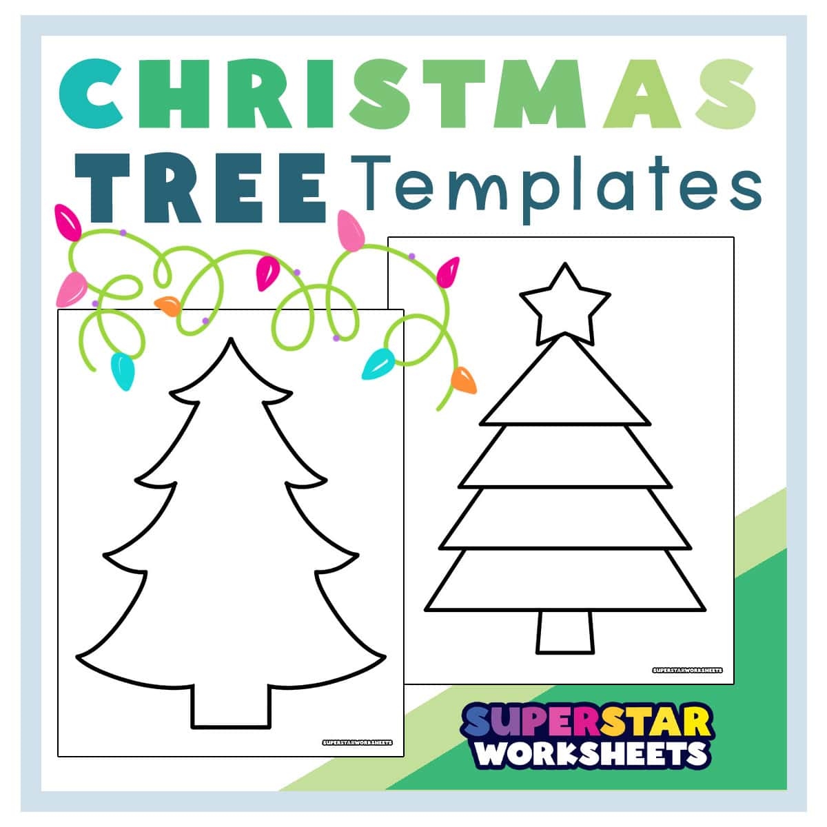 printable green christmas tree template printable green christmas tree template