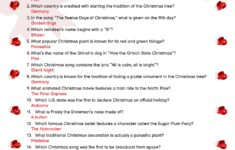 Christmas Trivia Questions And Answers Free Printable