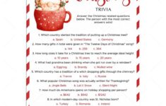 Christmas Trivia Questions And Answers Printable Game
