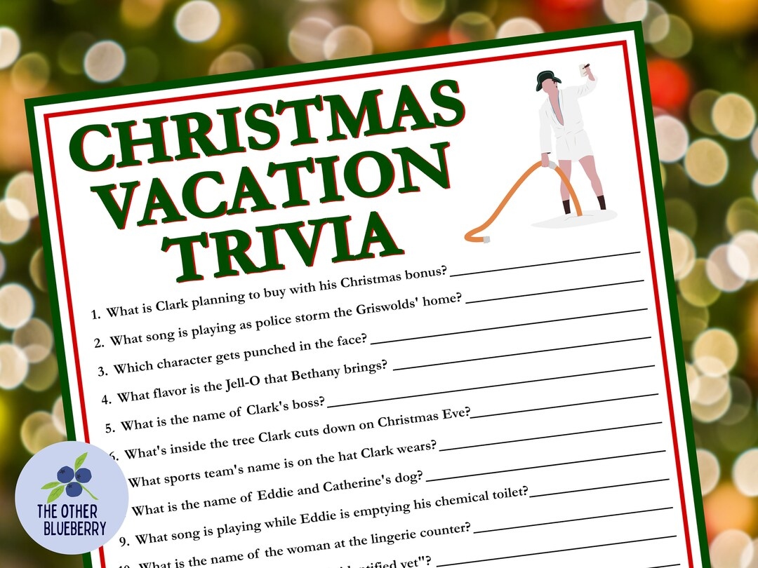 Christmas Vacation Trivia Christmas Game Christmas Vacation Trivia Christmas Game
