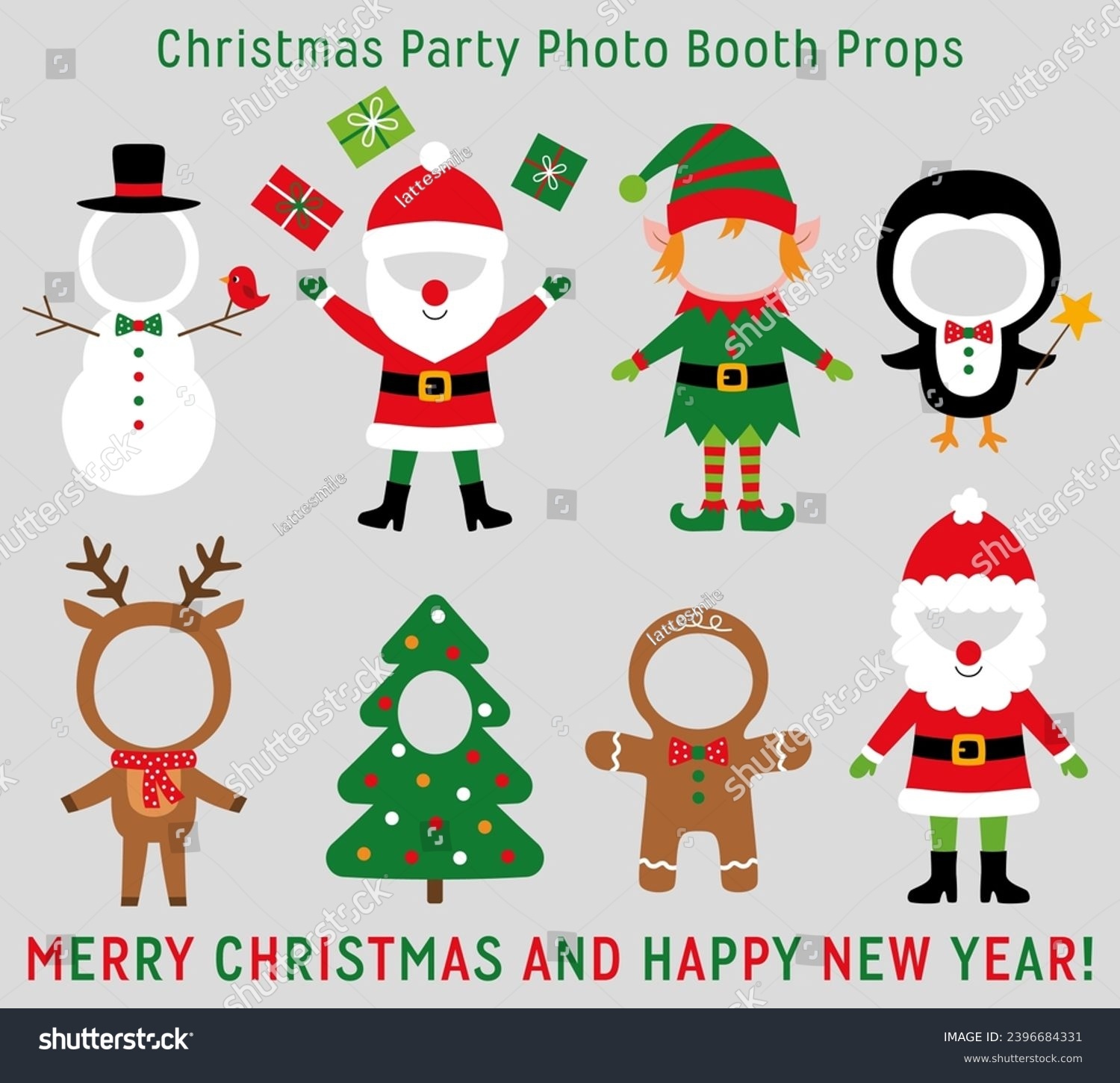 Christmas Vector Face Hole Party Props 2396684331 Christmas Vector Face Hole Party Props 2396684331