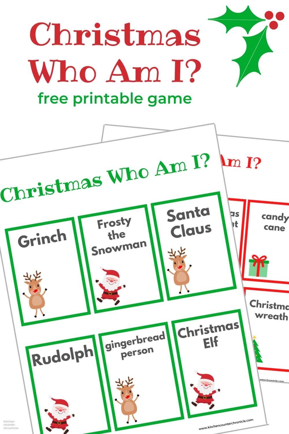 Christmas Who Am I Game Christmas Who Am I Game