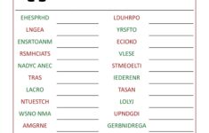 Christmas Word Scramble