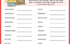 Christmas Word Scramble shtml