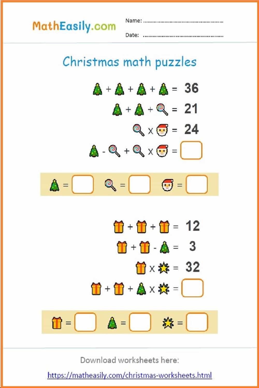 Christmas Worksheets