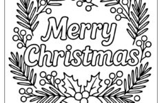 Christmas Wreath Coloring Pages