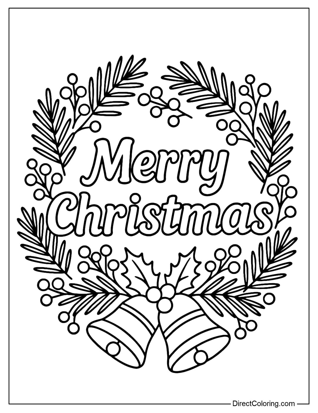 Christmas Wreath Coloring Pages Christmas Wreath Coloring Pages