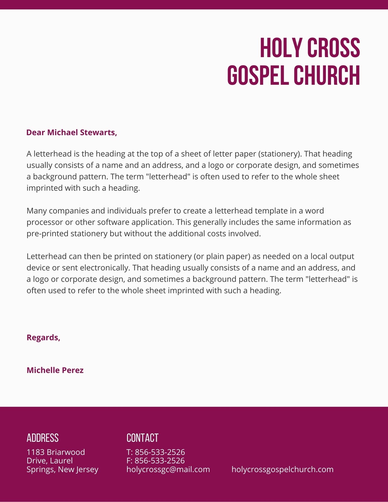 free church letterhead templates word free church letterhead templates word