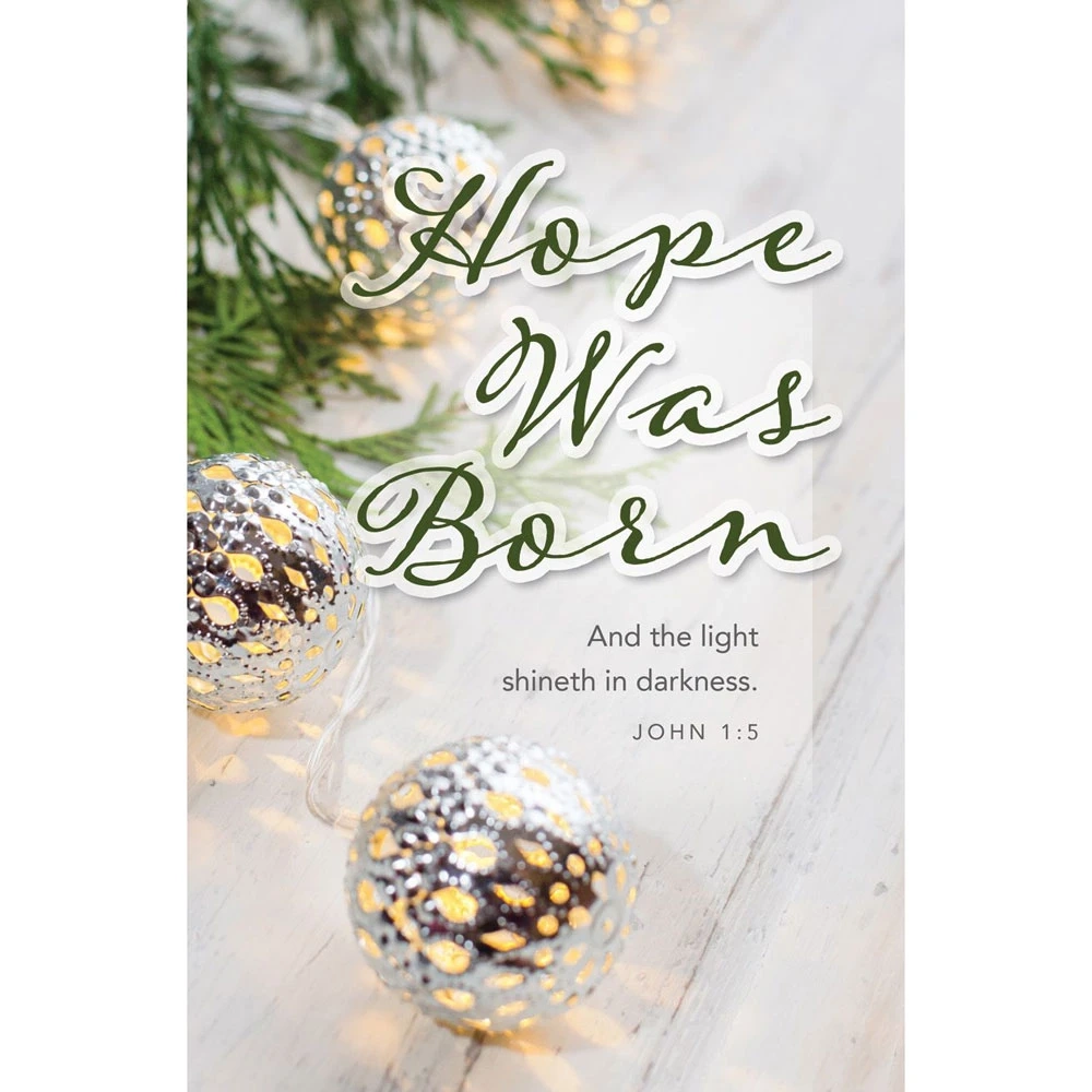 Church Bulletin 11 Christmas Hope Was Born John 1 5 Kjv Pack Of 100 Church Bulletin 11 Christmas Hope Was Born John 1 5 Kjv Pack Of 100