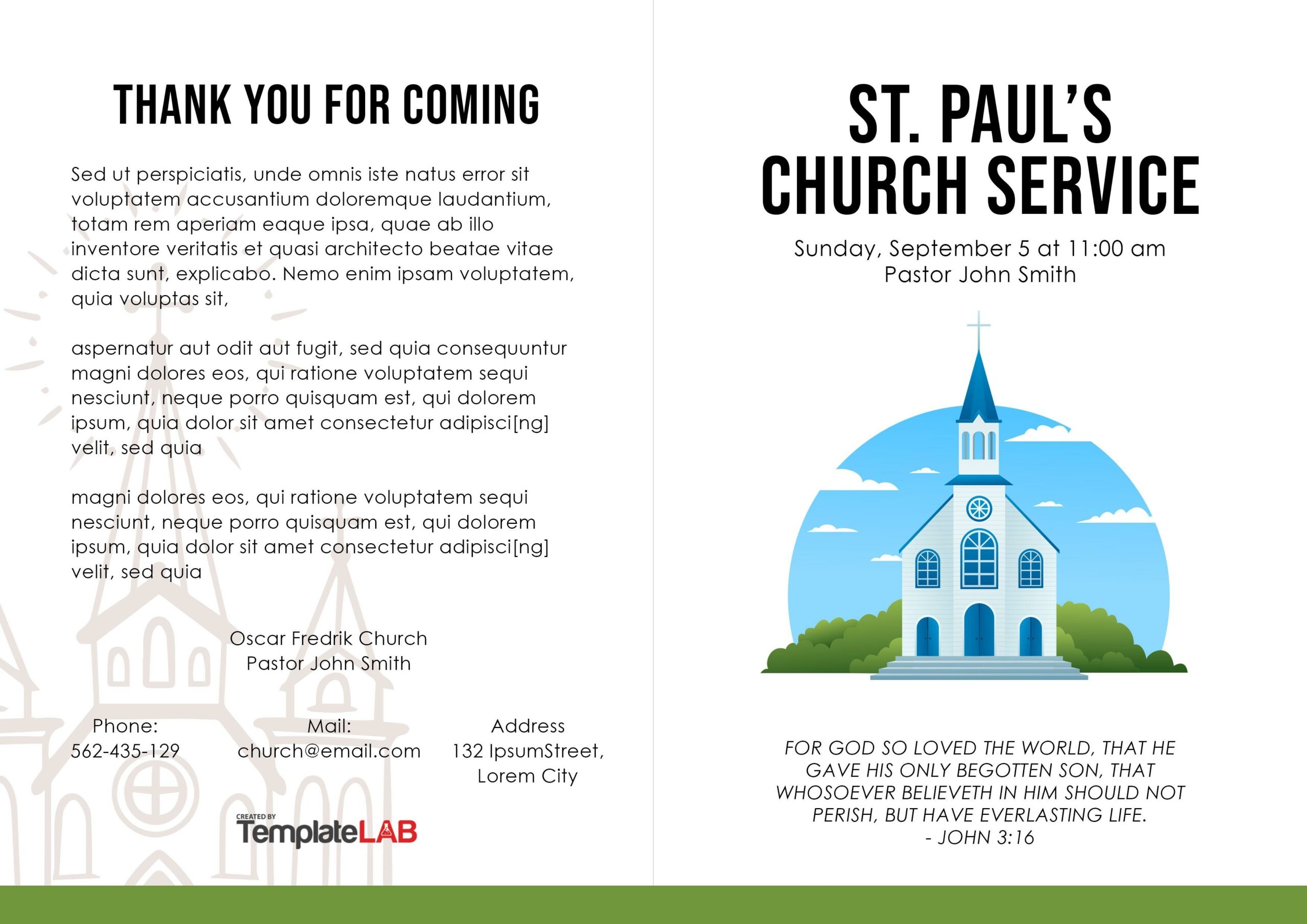 free printable church bulletin template free printable church bulletin template