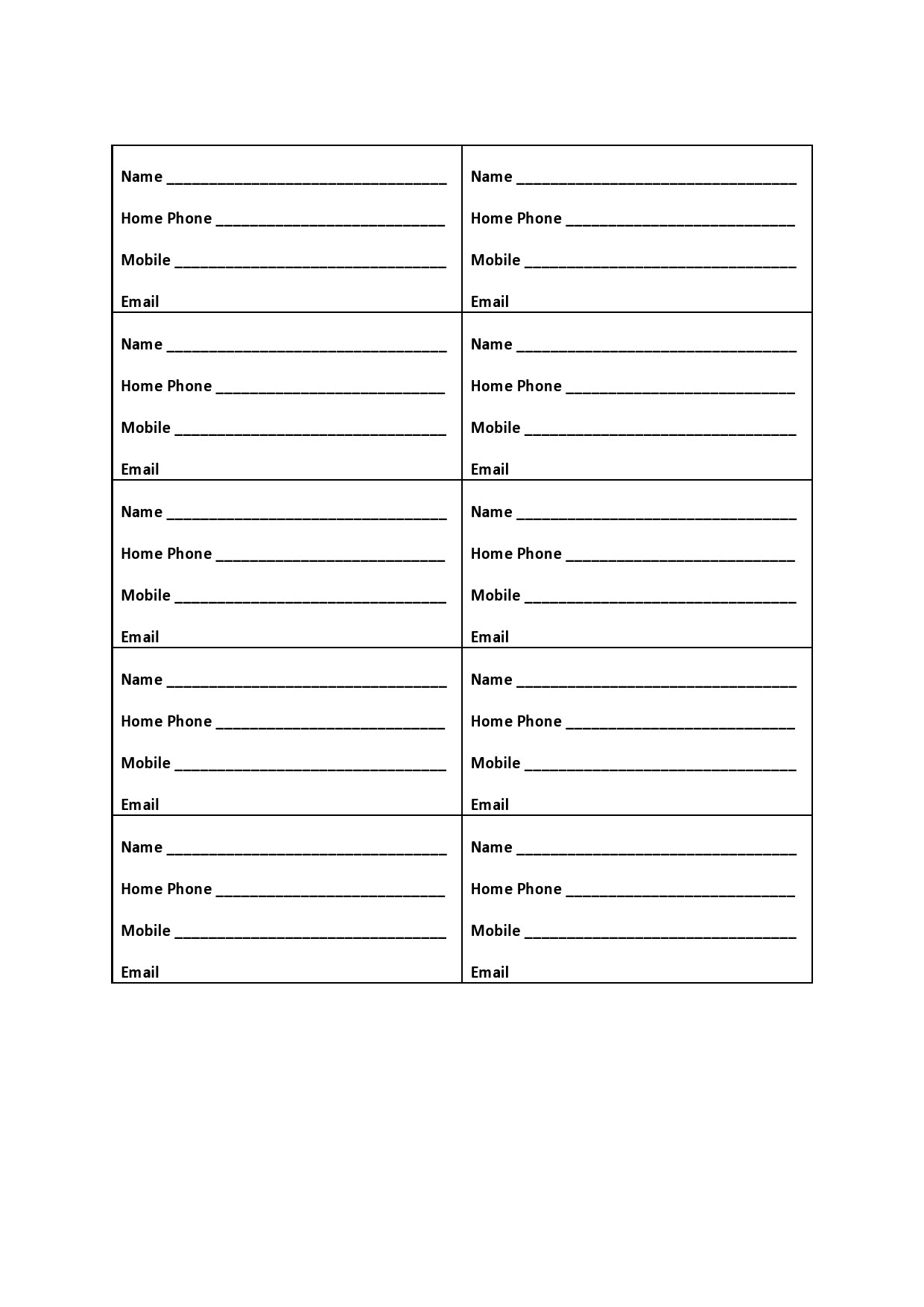 Church Directory