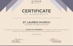 Church Membership Certificate