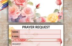 Church Prayer Request Card Church Prayer Card