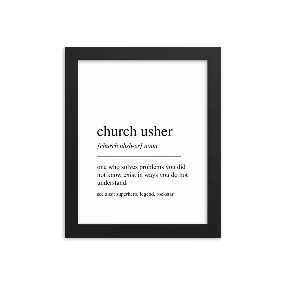 Church Usher Gift Church Usher Wall Art