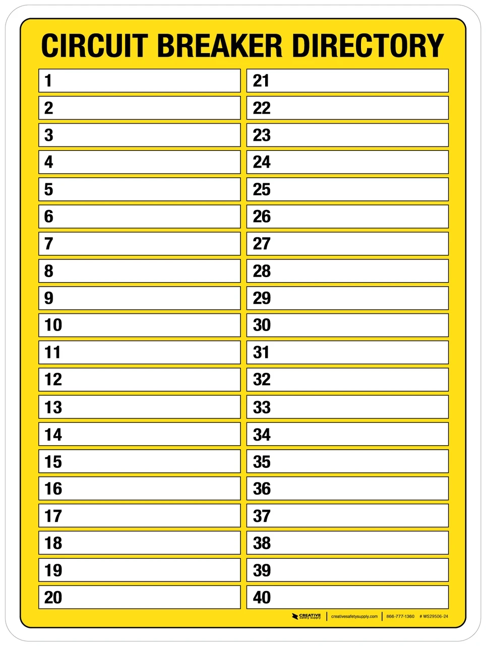 free printable breaker box chart free printable breaker box chart