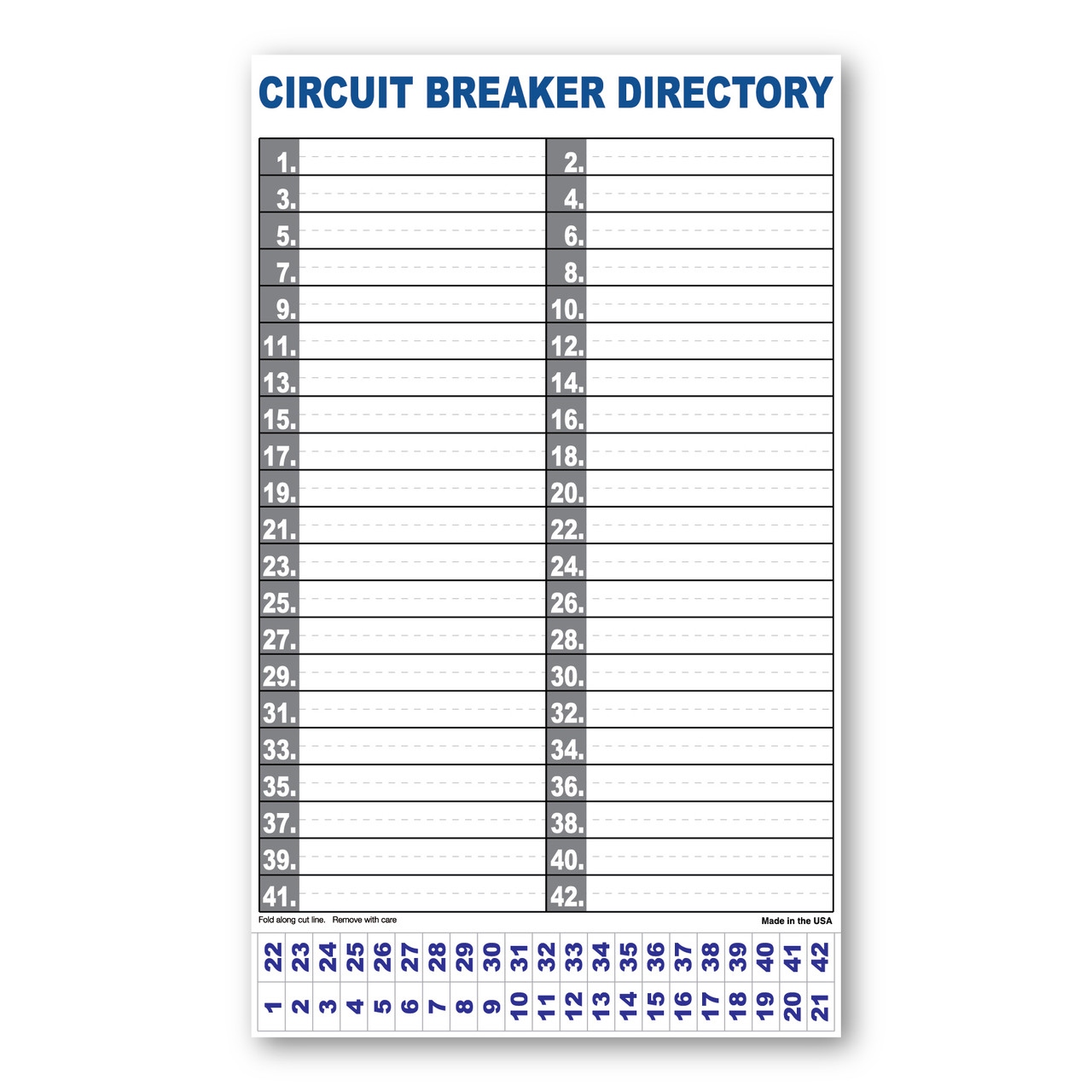 Circuit Breaker Labels Decals Circuit Breaker Labels Decals