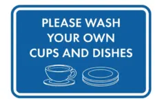 Classic Framed Please Wash Your Own Cups And Dishes Wall Or Door Sign