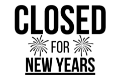 Closed For New Years Sign