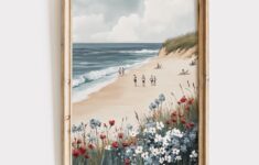Coastal Beach Print 4th Of July Usa