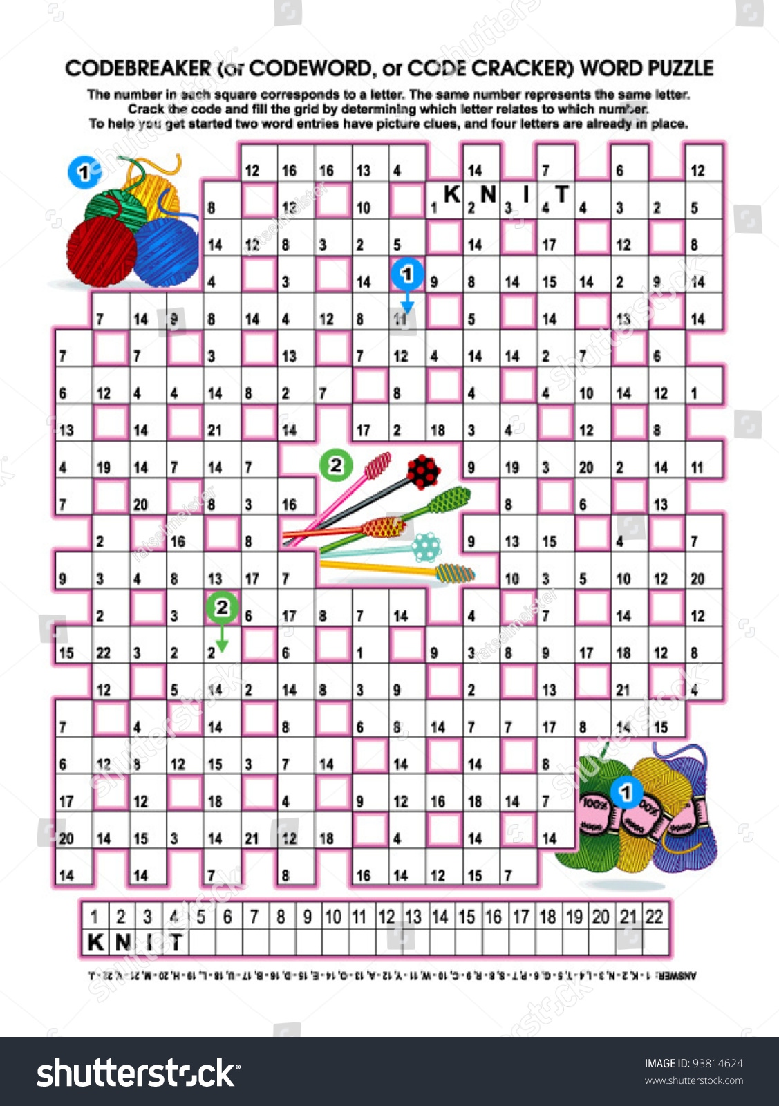 Codebreaker Codeword Code Cracker Word Puzzle 93814624 Codebreaker Codeword Code Cracker Word Puzzle 93814624