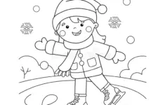 Coloring Book Winter Sport