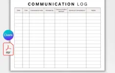 Communication Log Printable Call Tracker