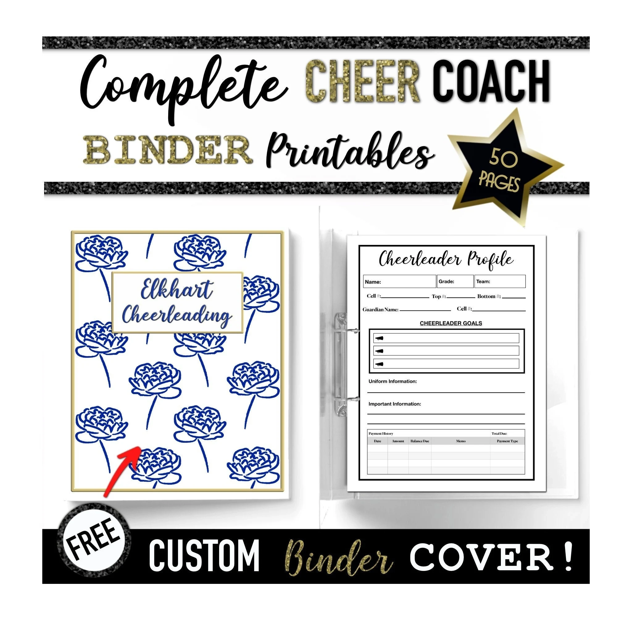 Complete Cheerleading Coach Binder