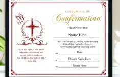 Confirmation Certificate 11x85 Printable