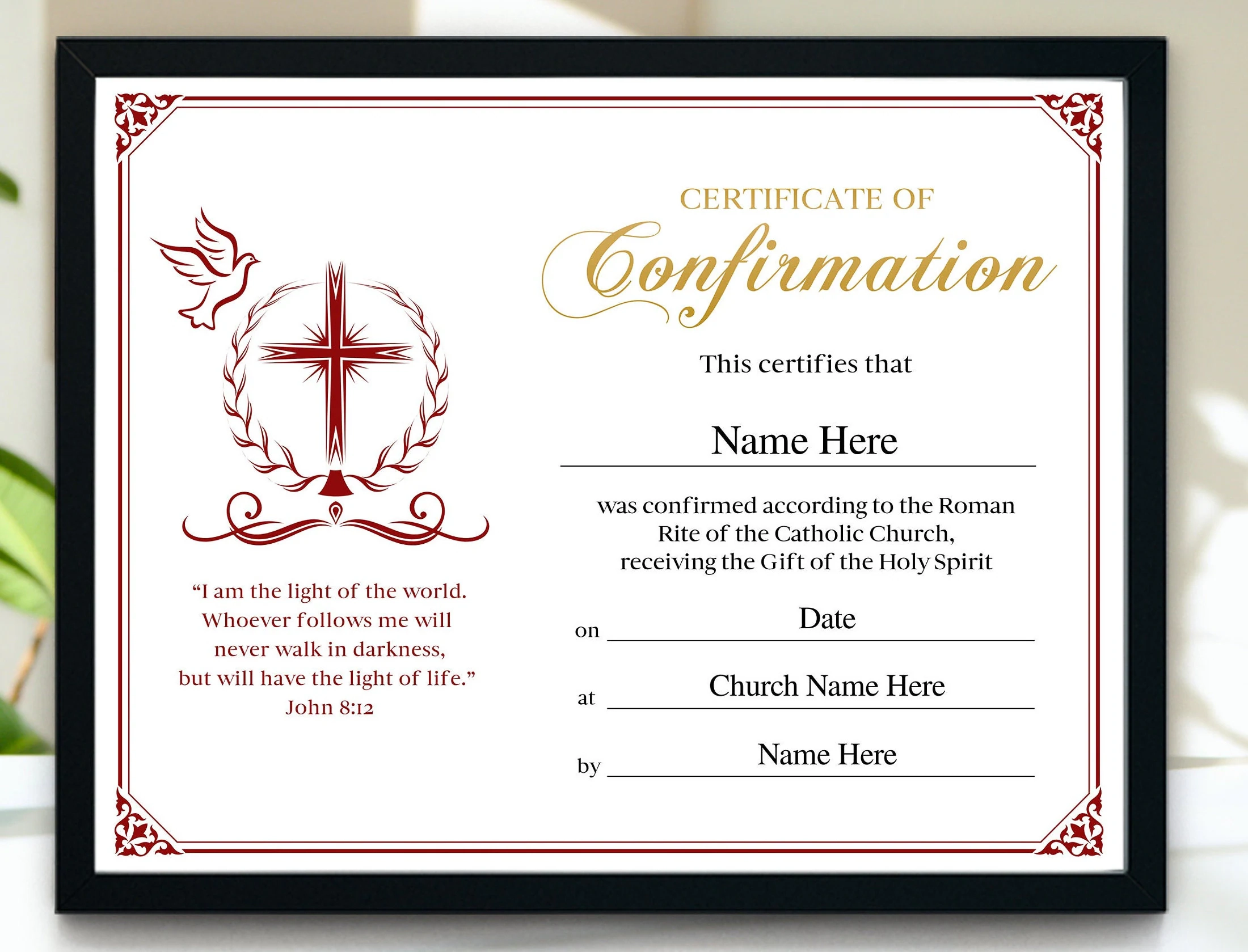 Confirmation Certificate 11x85 Printable Confirmation Certificate 11x85 Printable