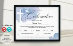 Confirmation Certificate Template