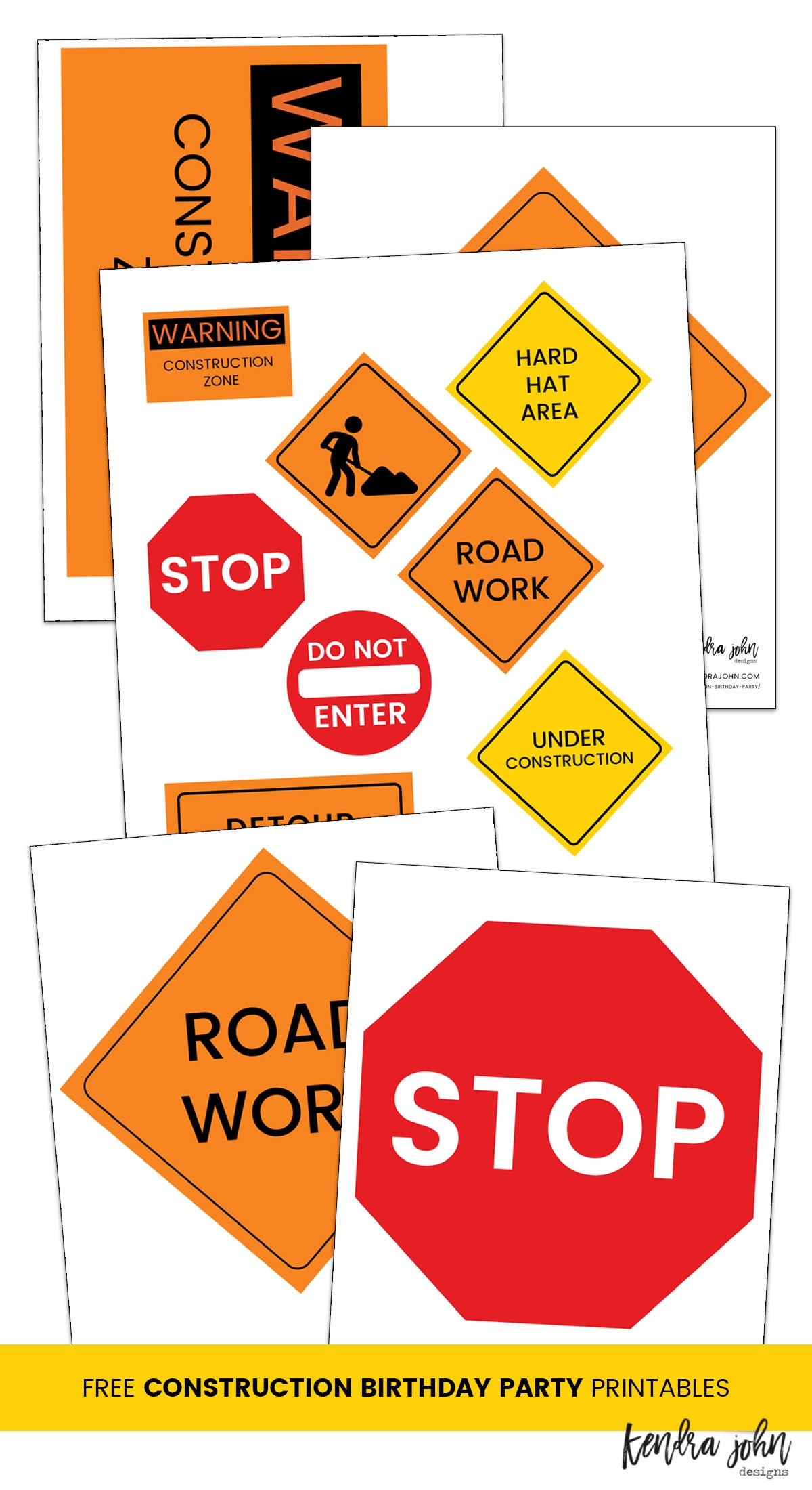 free printable construction signs free printable construction signs
