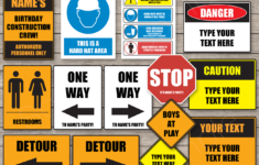 Construction Party Signs