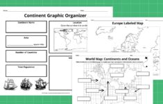 Continents And Oceans Map