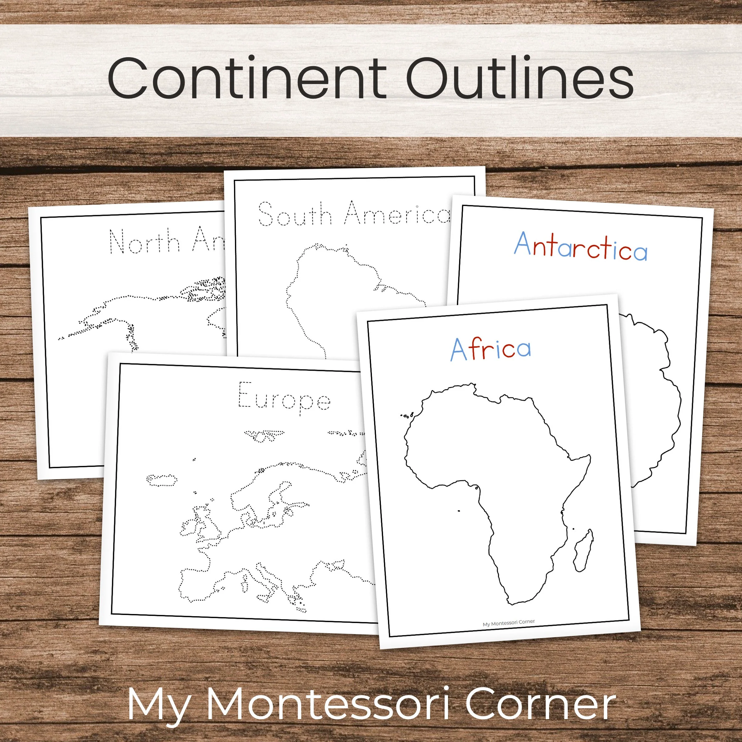 Continents Tracing Worksheets And Art