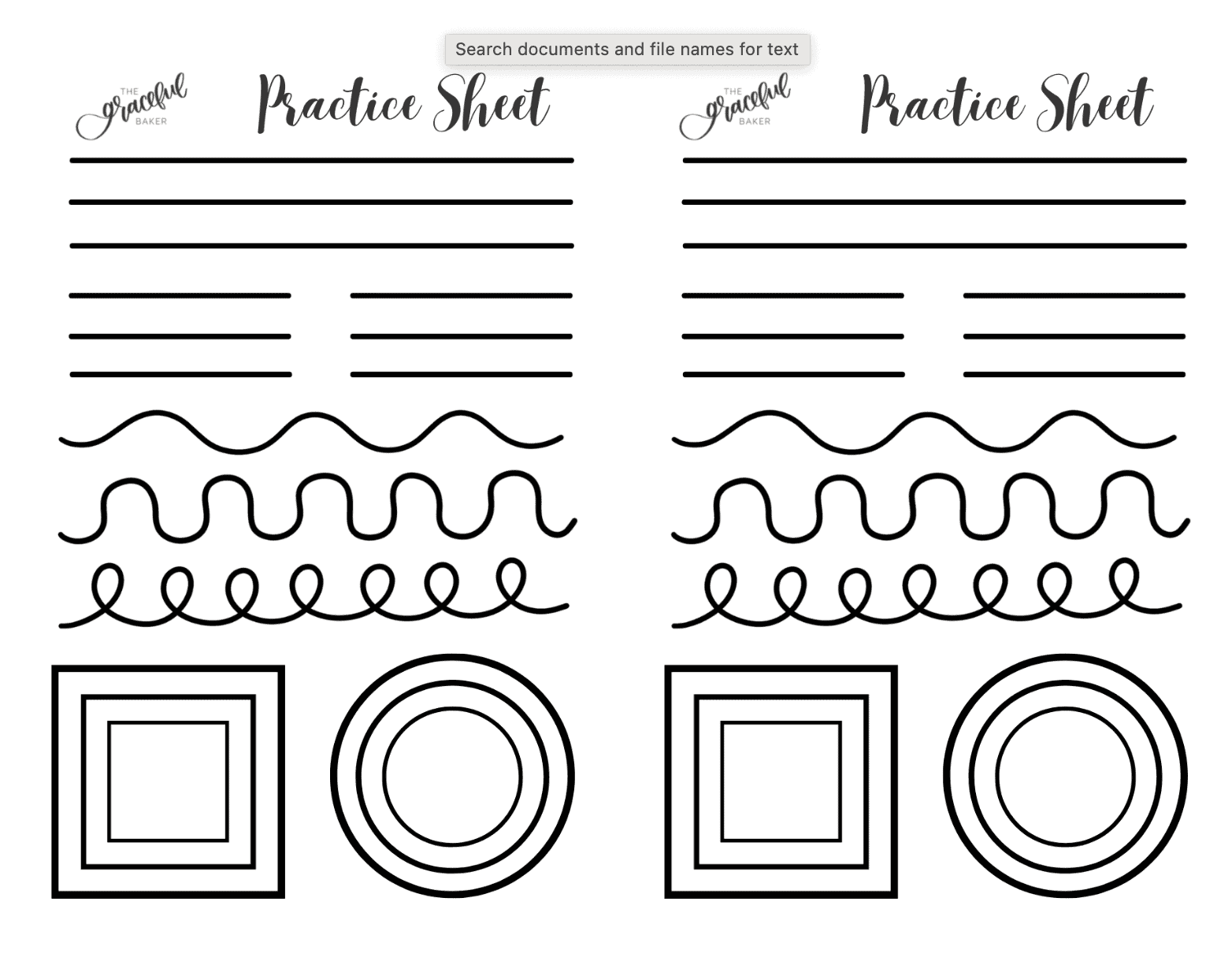 Cookie Decorating Practice Sheets Cookie Decorating Practice Sheets