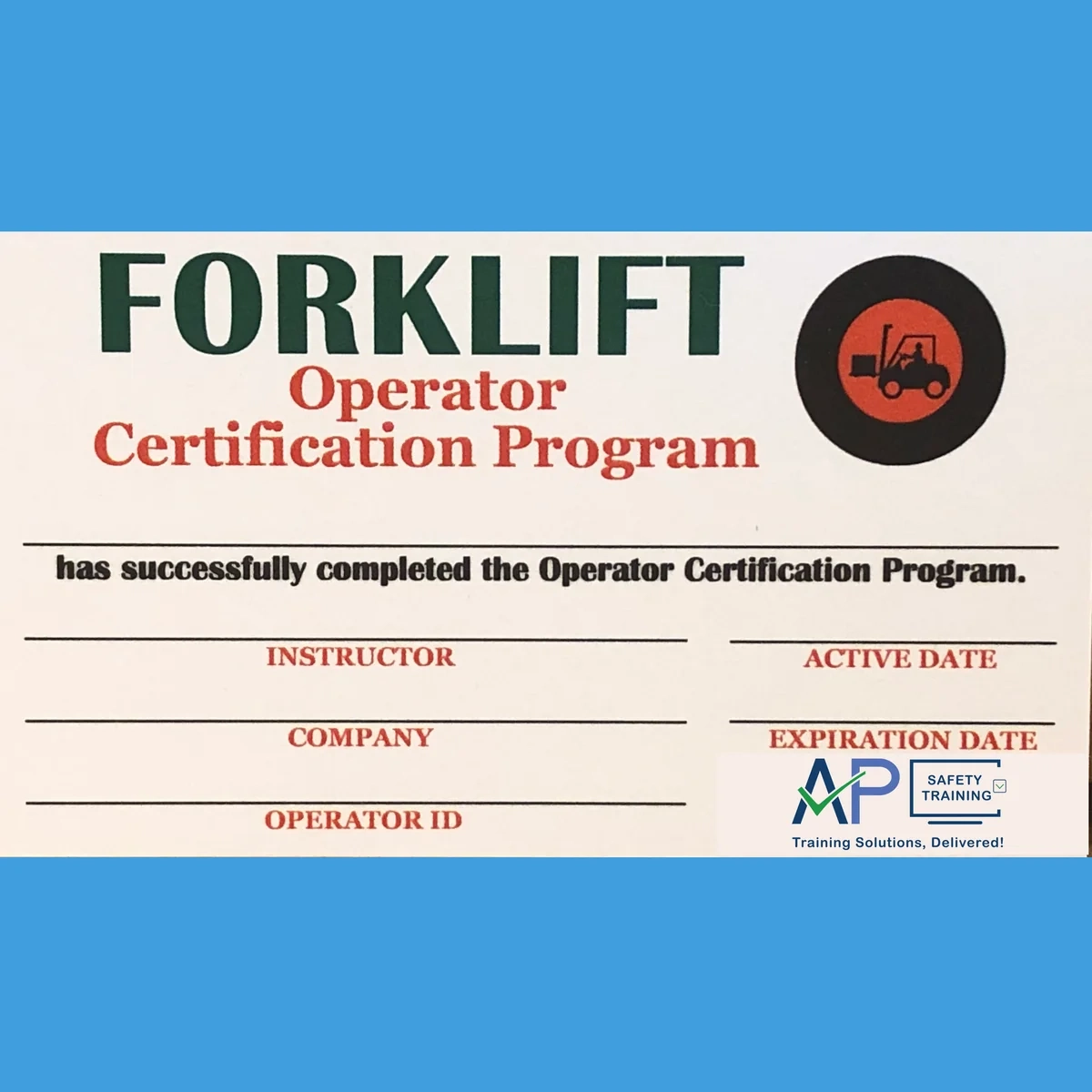 Copy Of Forklift Operator Certification Series Certificate Copy Of Forklift Operator Certification Series Certificate