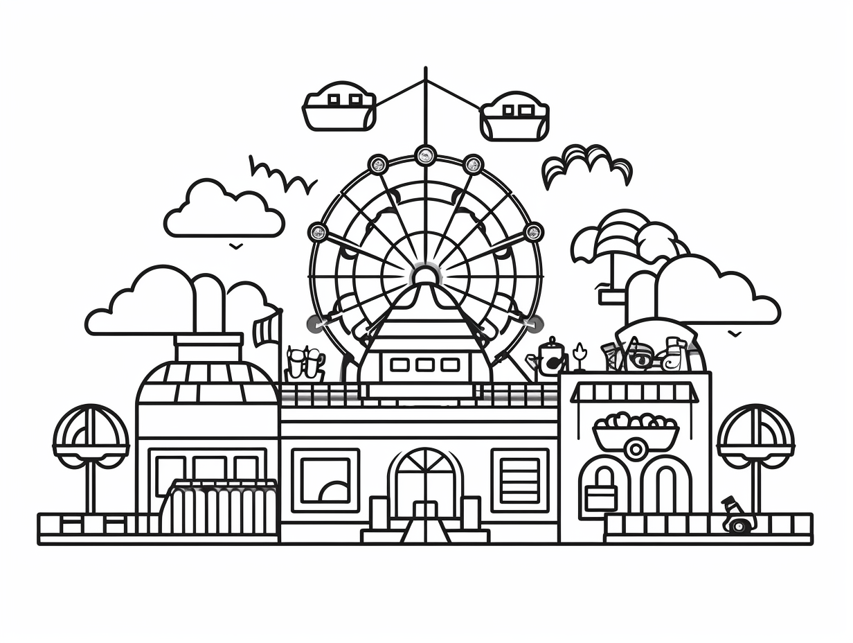 County Fair Coloring Sheet County Fair Coloring Sheet
