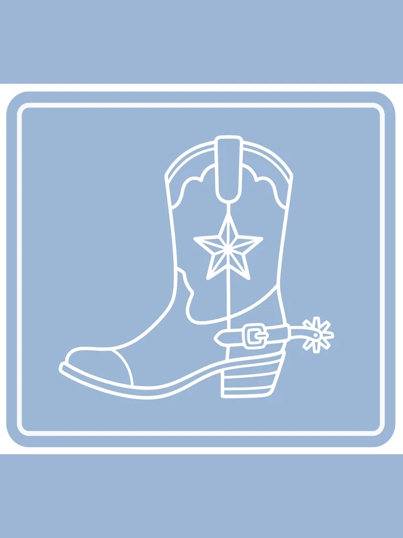 Cowboy Boot Lone Star Cut File